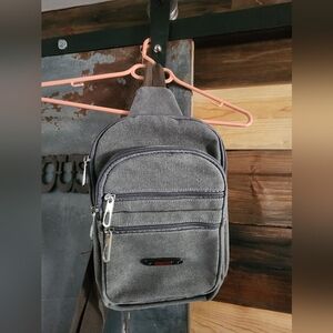 Stylish Gray Men's Crossbody Bag